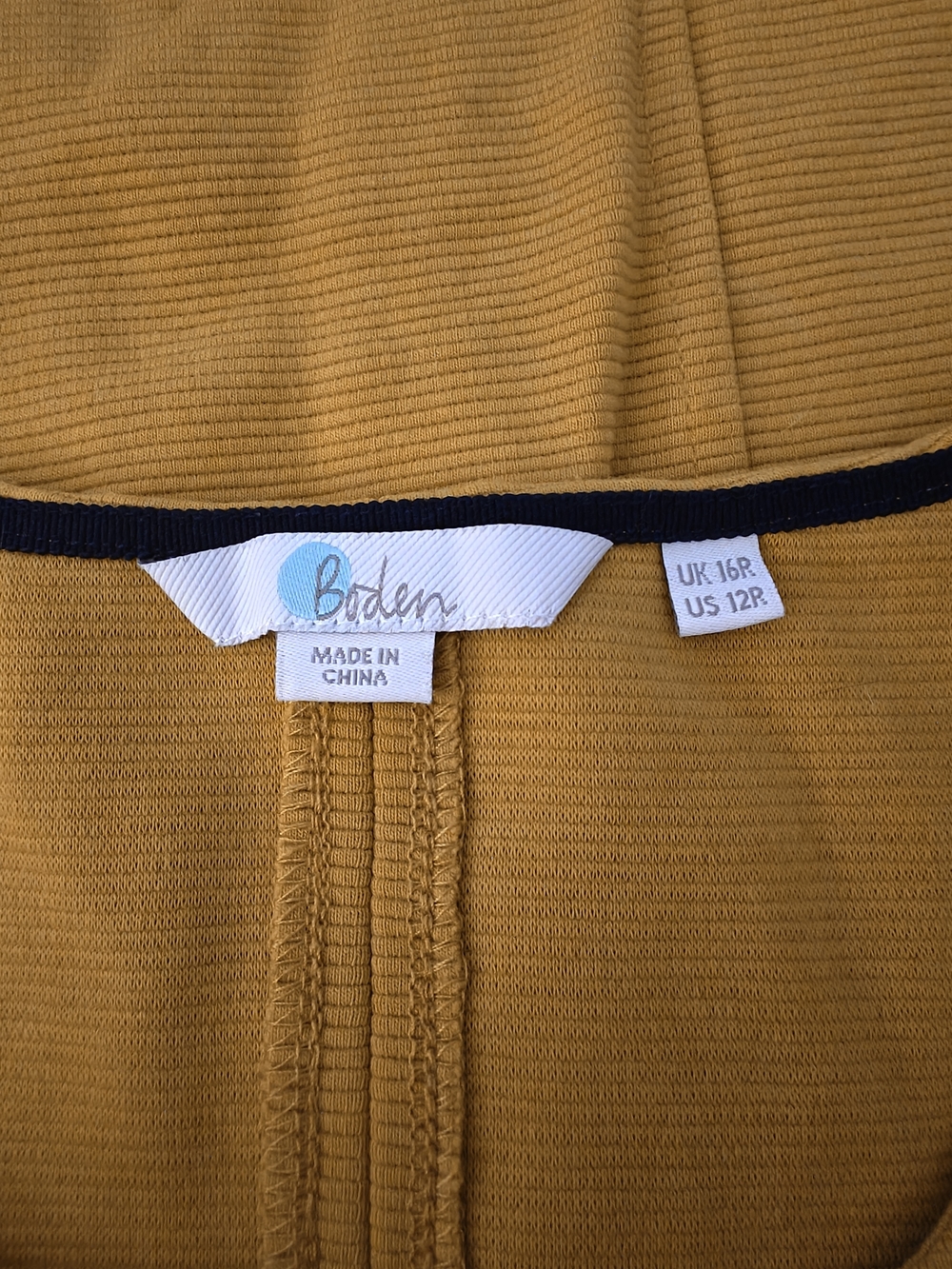 Boden Bronte Ottoman Mustard Yellow Sheath Dress with 3/4 Sleeves - Picture 3 of 3